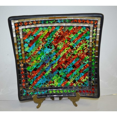 Mosaikteller Colorful Grün Türkis