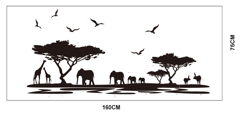 Wandtattoo elefant Afrika